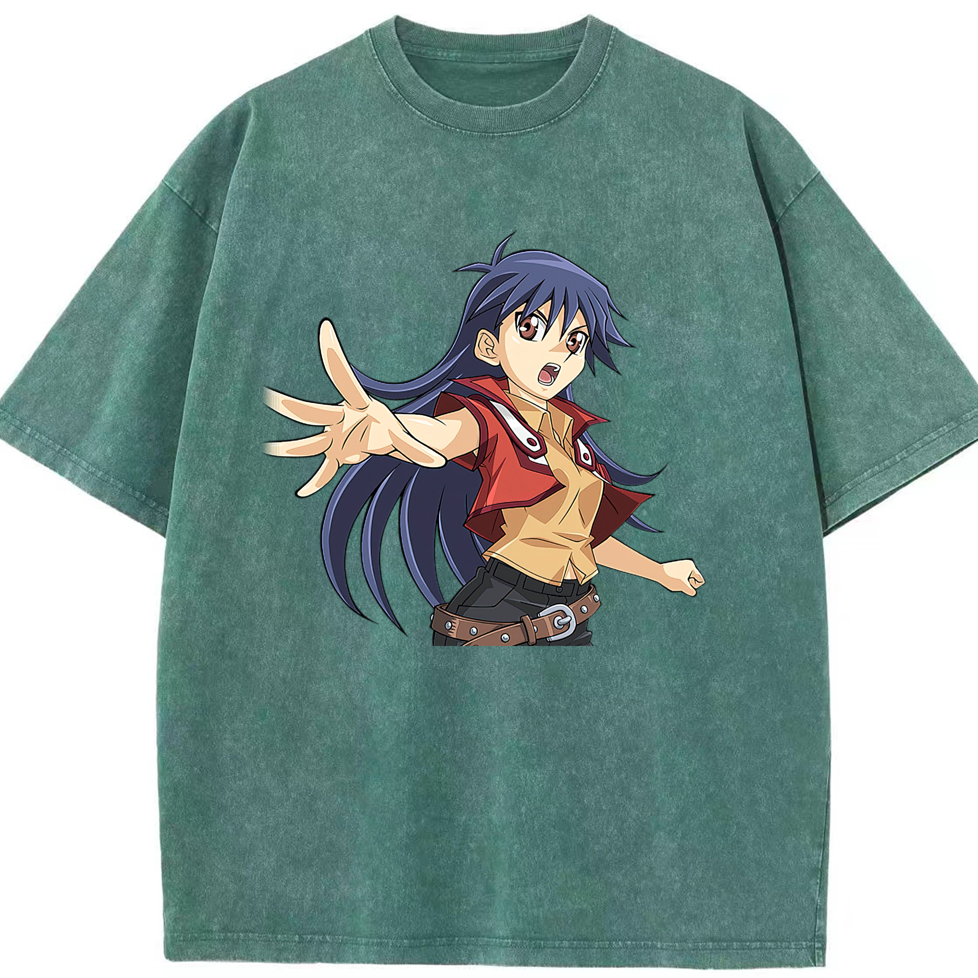 （画像用） 遊☆戯☆王 Yu-Gi-Oh! 綿100% ヴィンテージ風 半袖Tシャツ（フロントプリント）